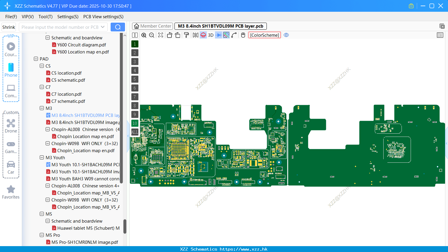 Huawei M3 8.4inch SH1BTVDL09M PCB Layer